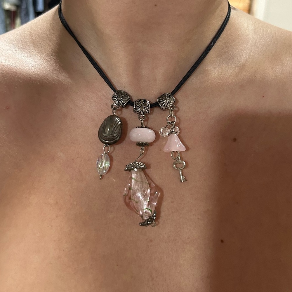 VINTAGE LARIAT NECKLACE DROP NECKLACE LAVALIER NECKLACE MEDIEVAL FAIRYCORE Y2K